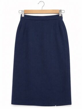 Koret Navy Fitted Pencil Skirt 100% wool